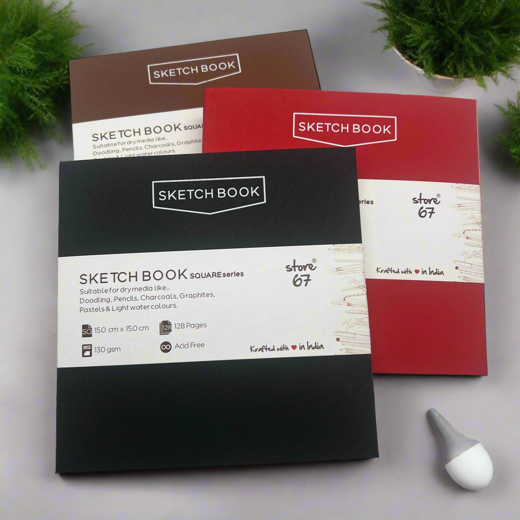 Square Red Sketch Book 15x15cm