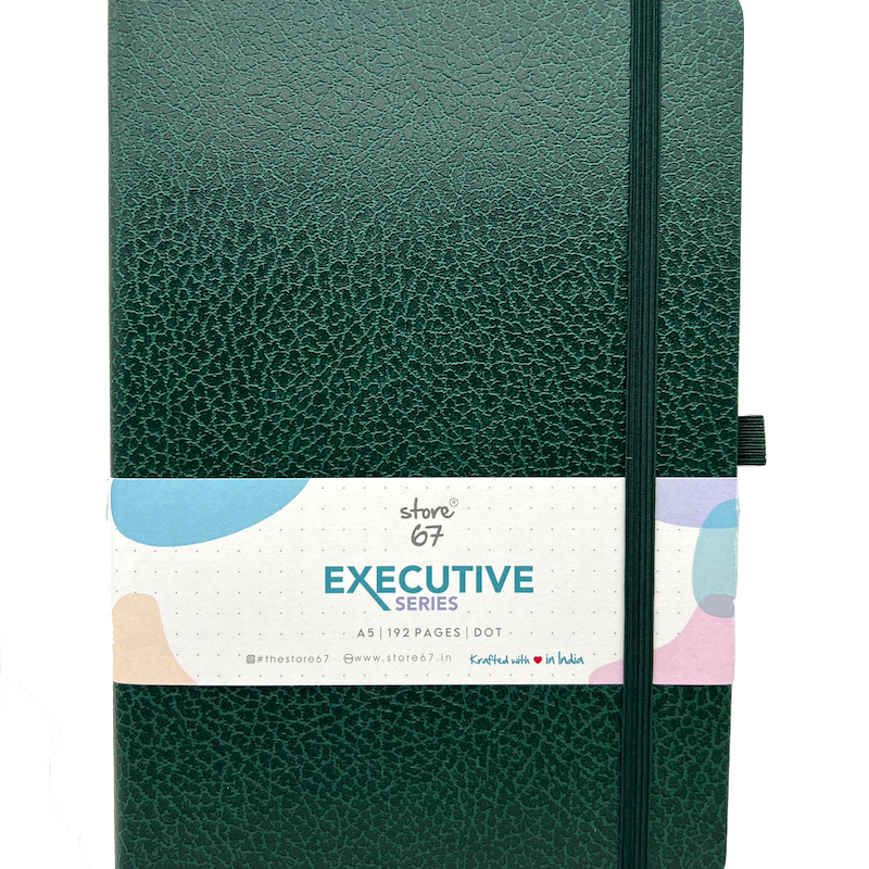 Executive series - Green Dot grid ruled