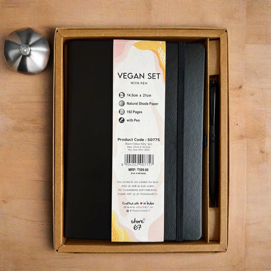 Vegan gift set - Black - A5 size