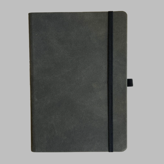 Vegan Suede Black with Elastic Band Notebook