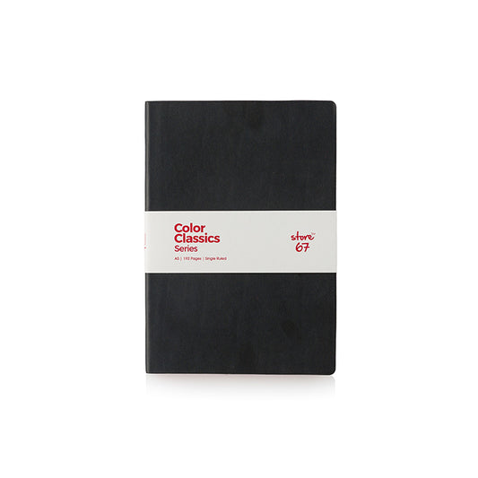 Color Classic - Black with Red colour edge Notebook