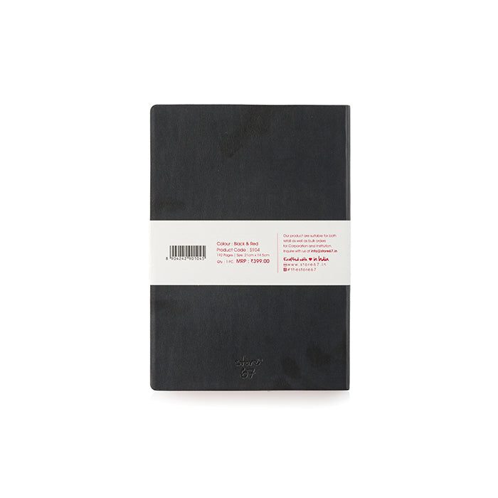 Color Classic - Black with Red colour edge Notebook