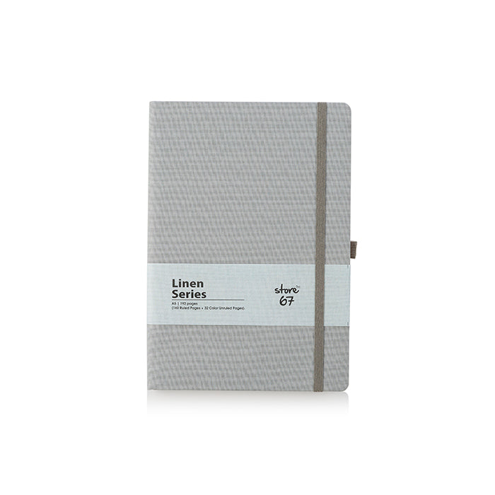Linen - Grey Note Book