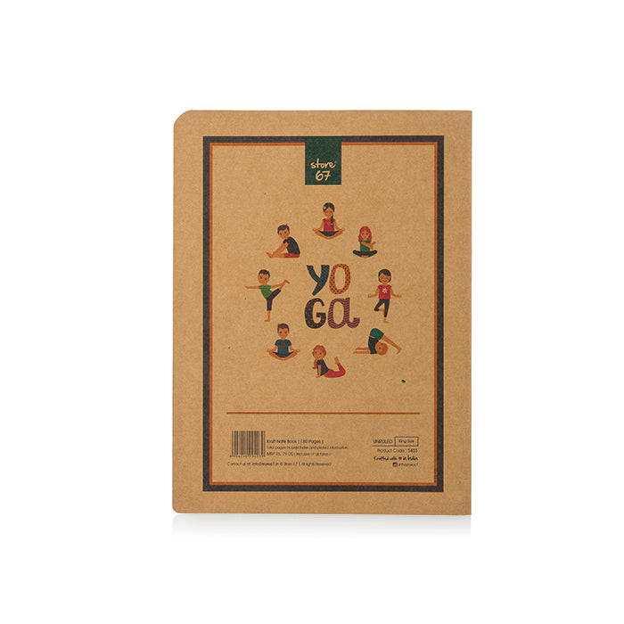 Kraft King Size 180 pages Unruled Notebook