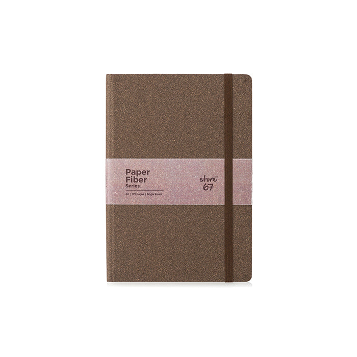 Paper Fibre Series Single Ruled Noted Book Brown Cover