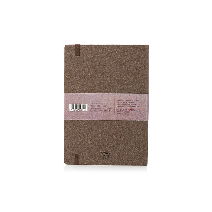 Paper Fibre Series Single Ruled Noted Book Brown Cover