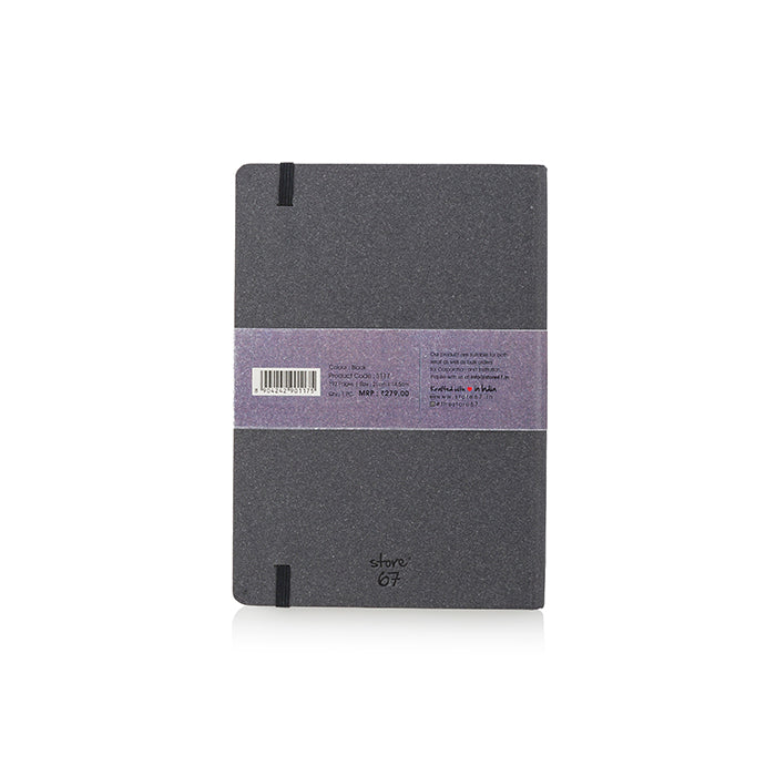 Paper Fibre Series Note Book Black Elastic Strip
