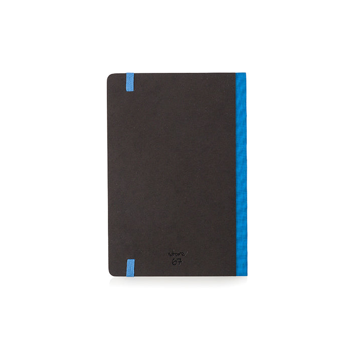 Eco Creative - Black with Blue Lines Spine notebook