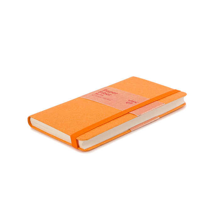 Paper Fibre Series Note Book with Orange Color Elastic Strap