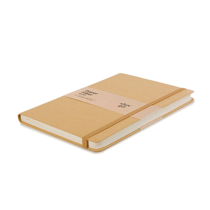 Paper Fiber Series Note Book - Beige with Elastic Starp
