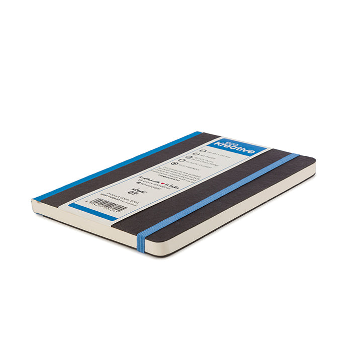 Eco Creative - Black with Blue Lines Spine notebook