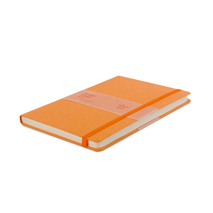 Paper Fibre Series Single Ruled Noted Book with Orange Cover