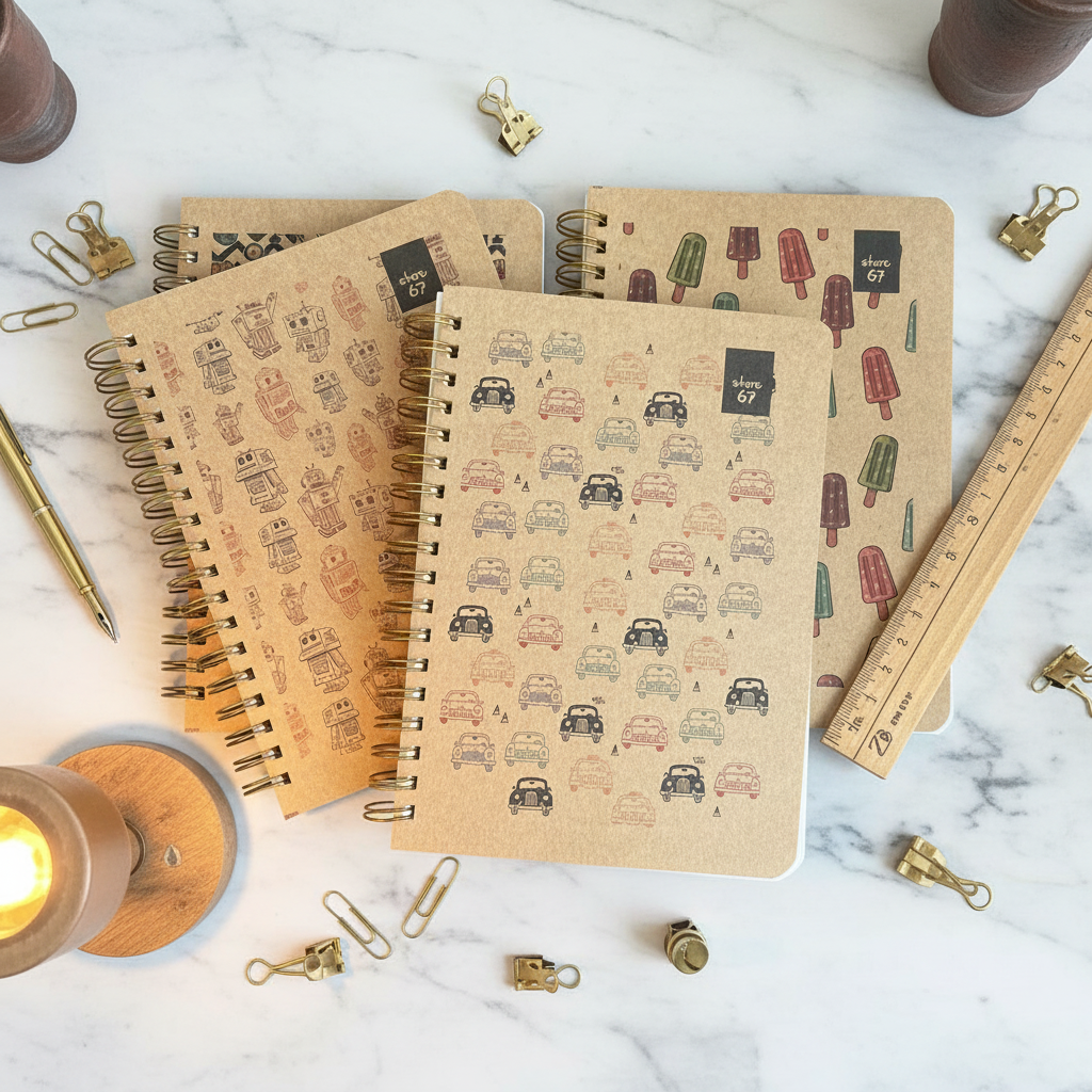 Kraft 6 subject Ruled wiro notebook