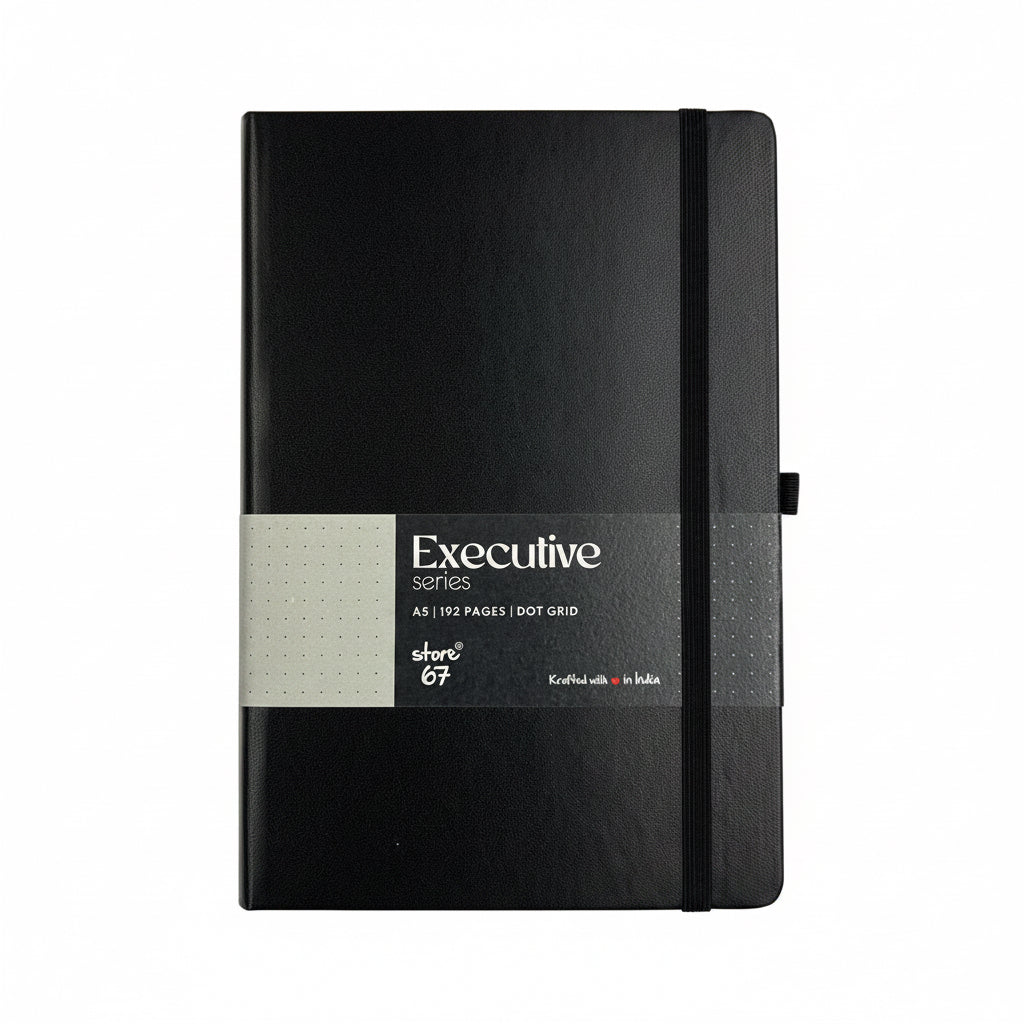 Executive series - Black Dot grid ruled