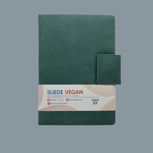 Vegan Suede Teal with Magnetic Flap Notebook