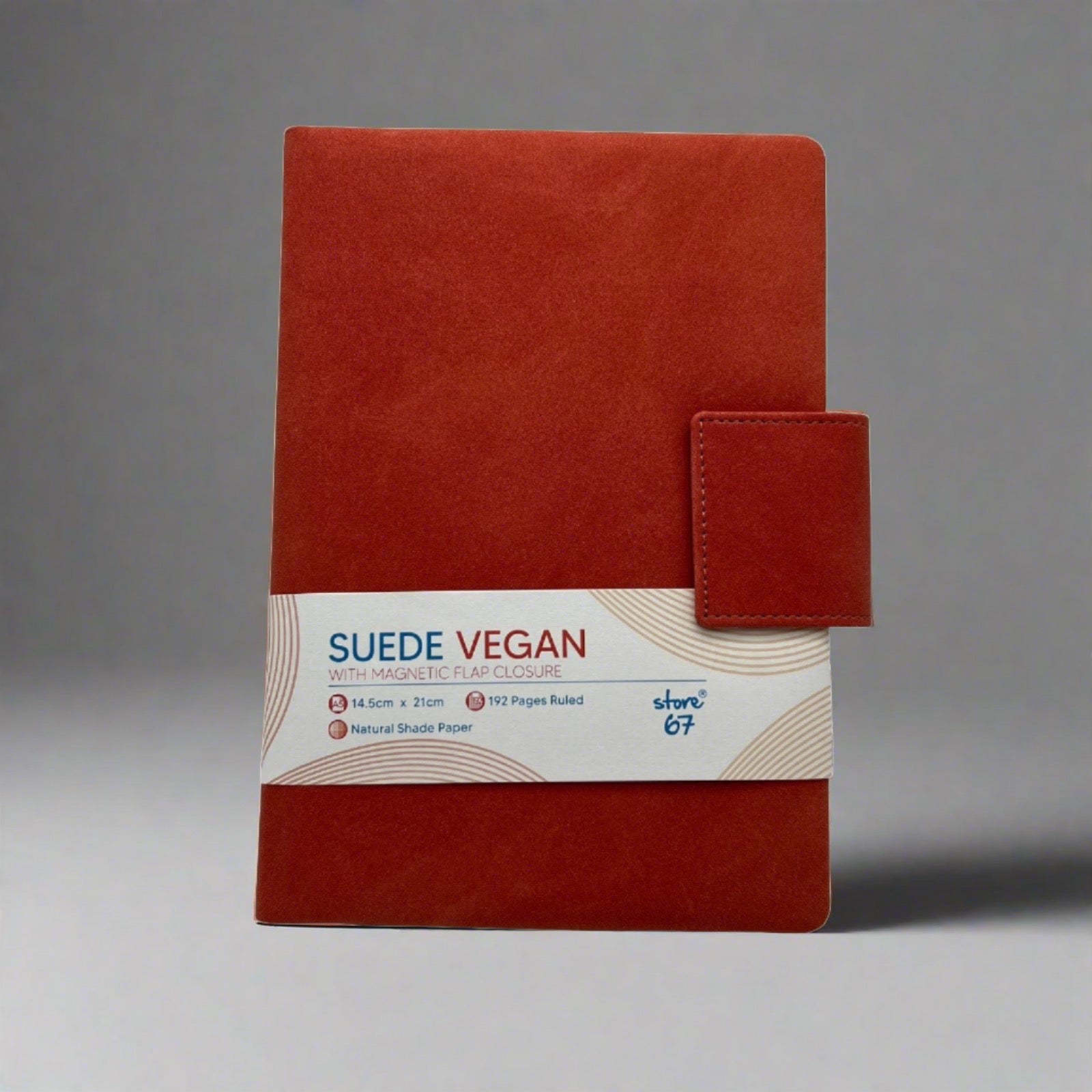 Vegan Suede Rust with Magnetic Flap Notebook – TheStore67