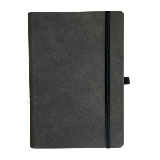 Vegan Suede Black with Elastic Band Notebook