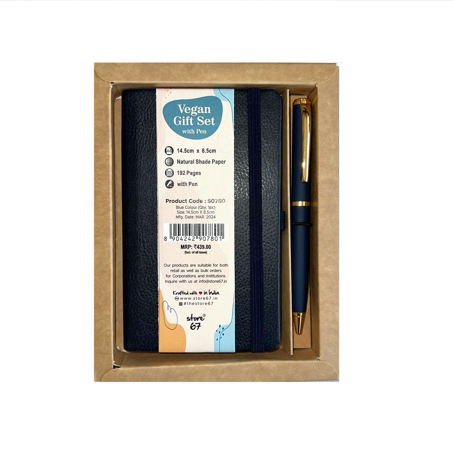 Vegan gift set - Blue - A6 size