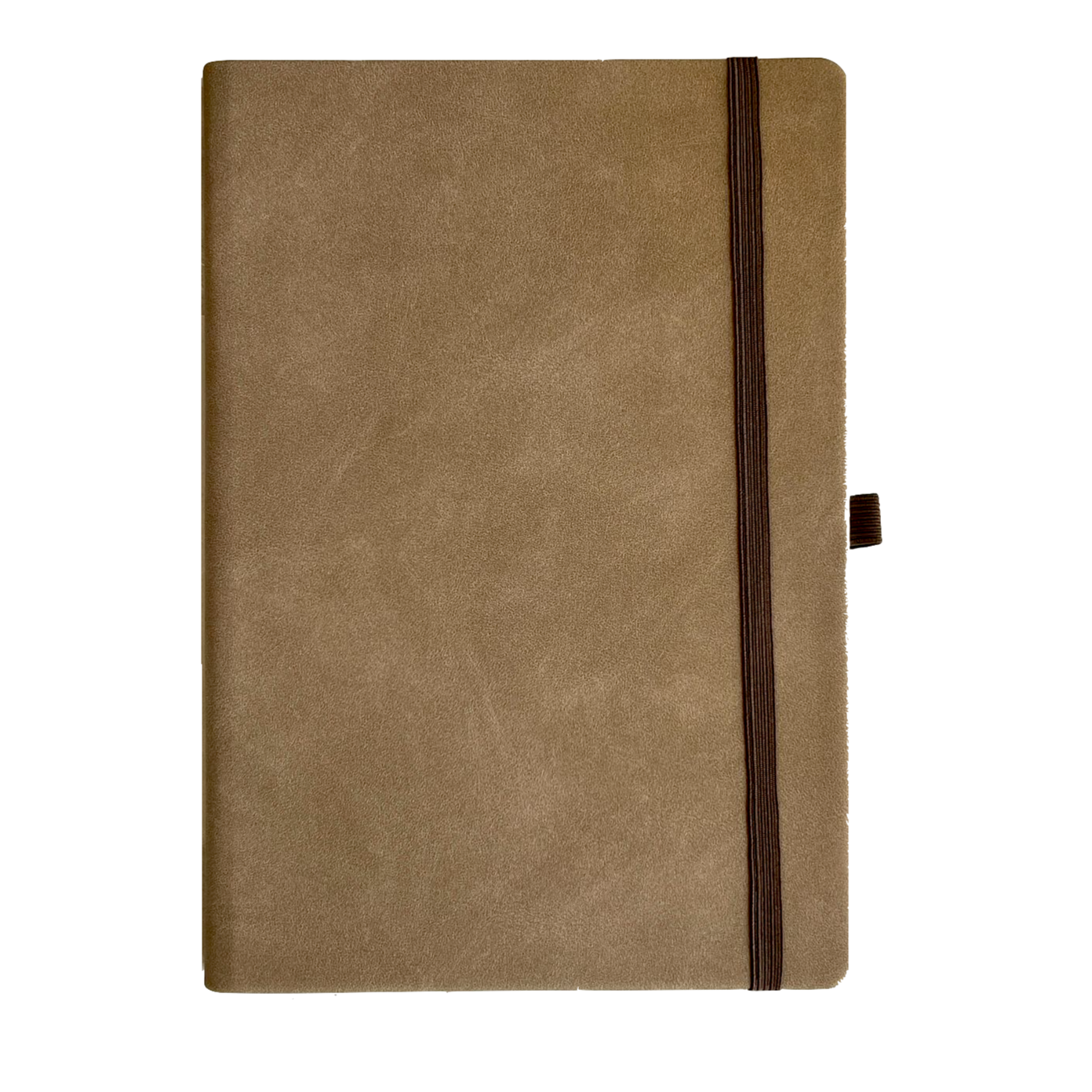 Vegan Suede Light Tan with Elastic Band Notebook