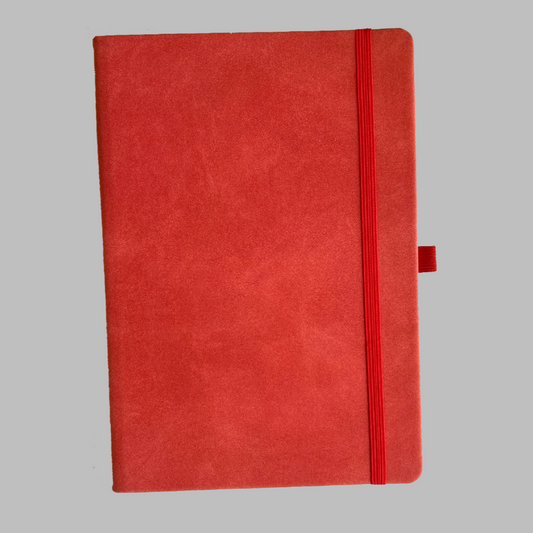 Vegan Suede Rust with Elastic Band Notebook