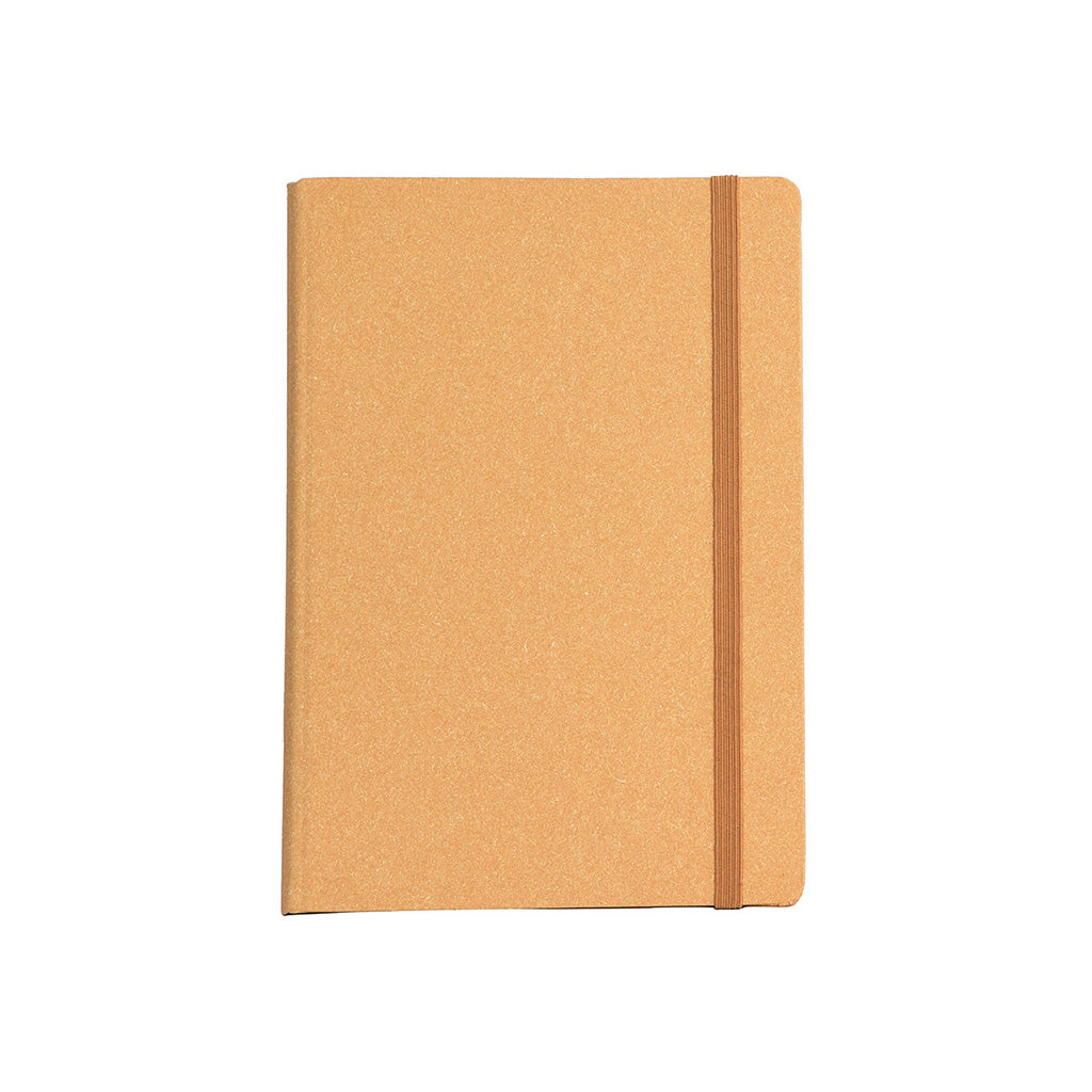 Paper fibre notebook - Beige with elastic strap