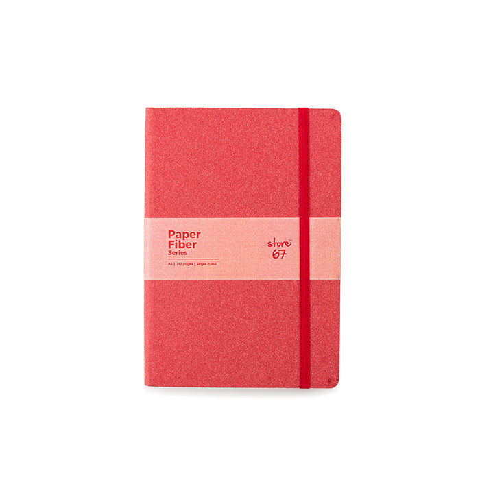 Paper Fibre Notebook - Red colour with Elastic Strap – TheStore67