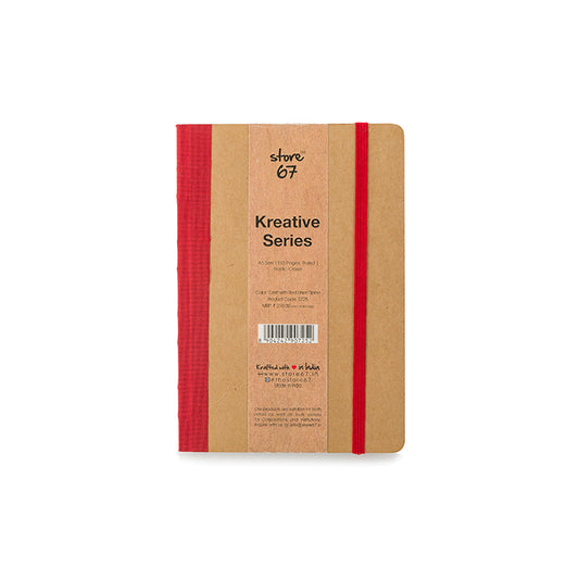 Eco Creative - Kraft with Red Linen Spine notebook