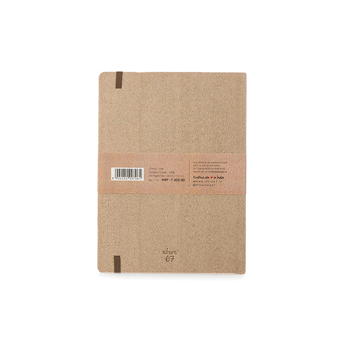 Wood Craft with Elastic Band - B5 Oak Notebook