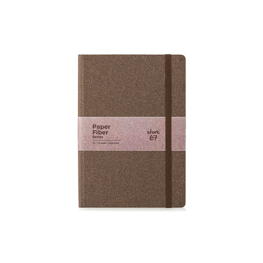 Paper Fibre Series Single Ruled Noted Book Brown Cover