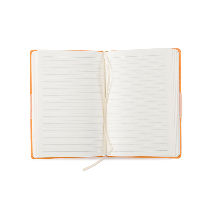 Paper Fibre Series Single Ruled Noted Book with Orange Cover