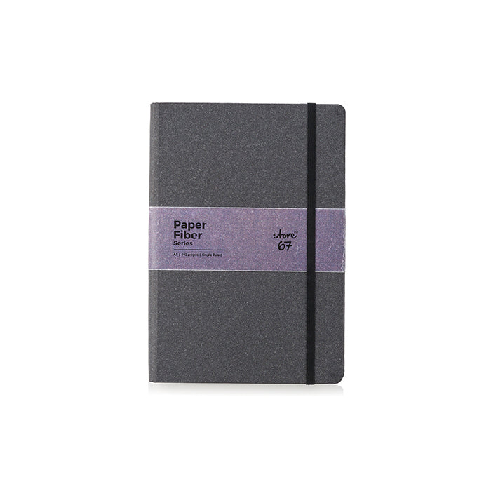 Paper Fibre Series Note Book Black Elastic Strip