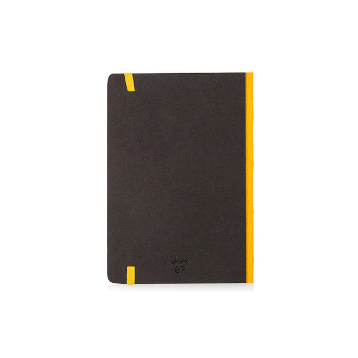 Eco Creative - Black with Yellow Linen Spine notebook