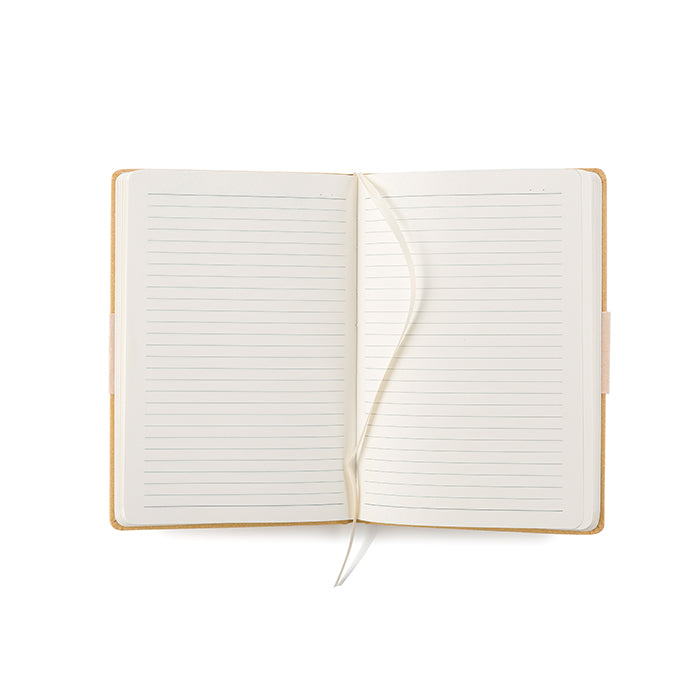 Paper Fiber Series Note Book - Beige with Elastic Starp