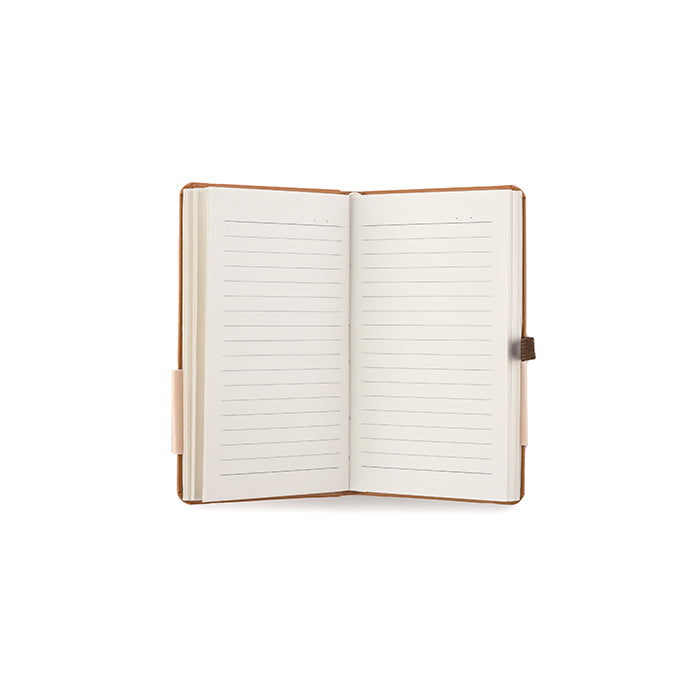 Vegan - Tan Notebook with Elastic