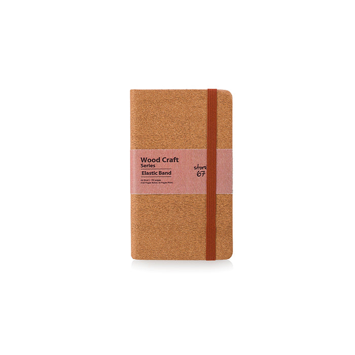 Wood Craft - Teak A6 with Elastic Band