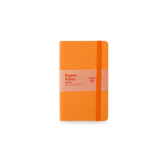 Paper Fibre Series Note Book with Orange Color Elastic Strap