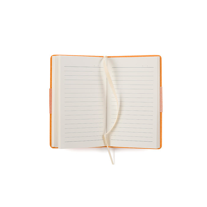 Paper Fibre Series Note Book with Orange Color Elastic Strap
