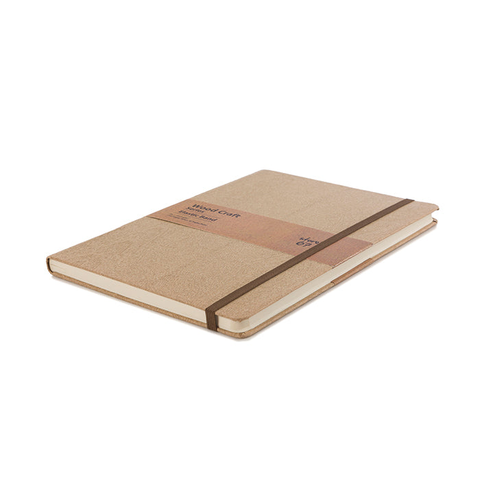 Wood Craft with Elastic Band - B5 Oak Notebook